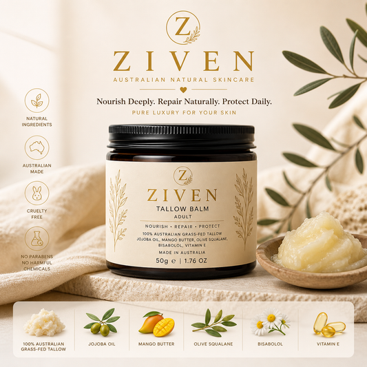 ZIVEN Whipped Tallow Balm- Unscented (50g)